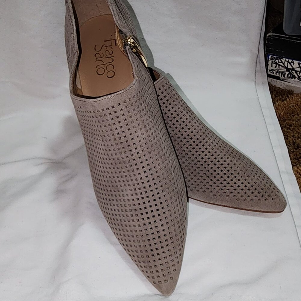 Dark Taupe Franco Sarto Heeled Booties
